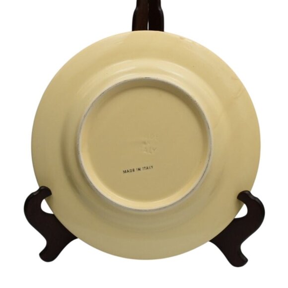 Italian Pottery Platter Plate Spongeware Floral Geometric Pattern - Picture 2 of 4